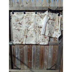 Rectangle Tablecloth & 2 Napkins by St. Nicholas Square Holly Pinecone Christmas